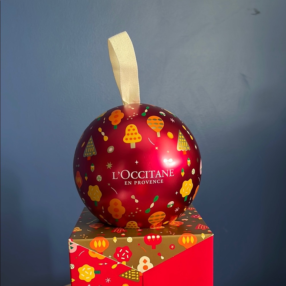 L'Occitane Holiday Ornament Tin Can